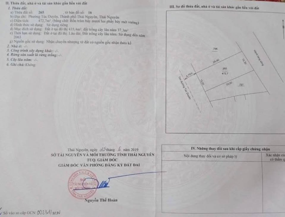 Bán lô biệt thự tặng kèm nhà 2 tầng mặt đường Túc Duyên, gần cầu Huống, giá 16.5 triệu/m2
