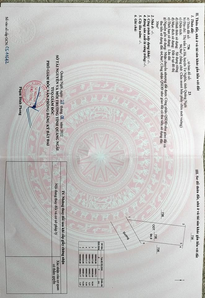 Bán đất huyện Tư Nghĩa, tỉnh Quảng Ngãi giá cả thương lượng