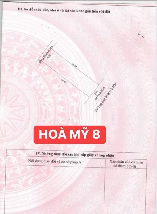 Bán đất mặt tiền Hoà Mỹ 8, Hoà Minh, Liên Chiểu, thuận lợi buôn bán kinh doanh, gần trường cấp 3 Nguyễn Thượng Hiền