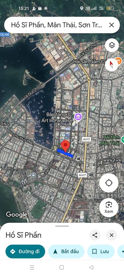 Bán đất mặt tiền đường Hồ Sĩ Phấn, Sơn Trà