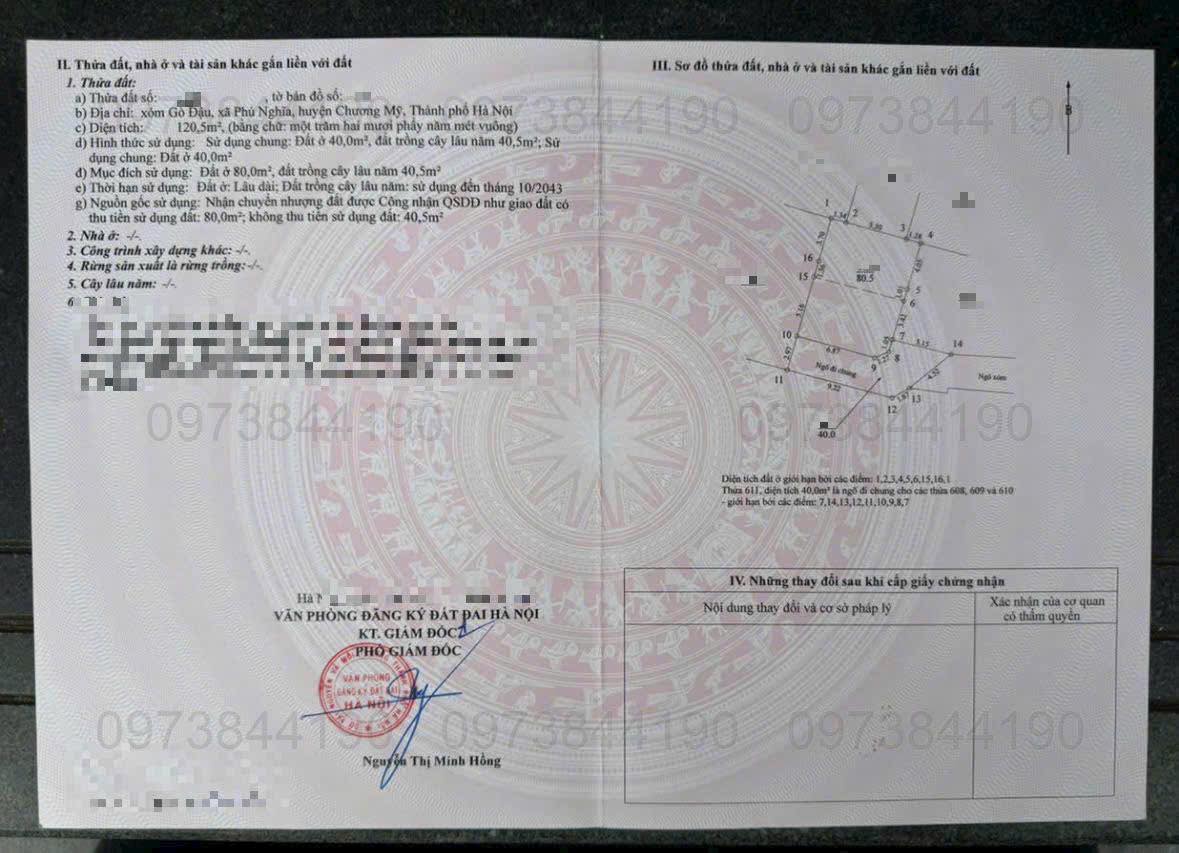 Đất Phú Nghĩa Chương Mỹ - Giá đầu tư chỉ 2.35 tỷ