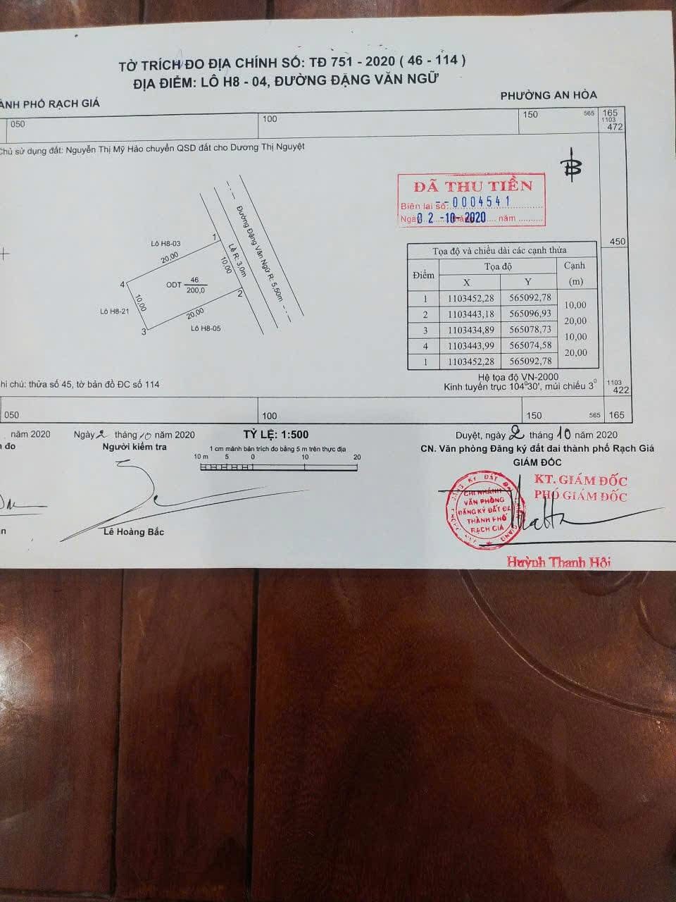 Đất Rạch Giá, nền đôi 200m2, 3 tỷ nhích, gần trung tâm hành chính, mua nhanh kẻo hết