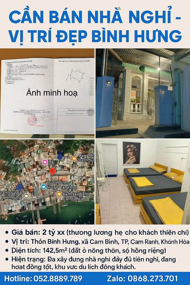 Nhà nghỉ vị trí đẹp tại đảo Bình Hưng - Cơ hội đầu tư sinh lời!