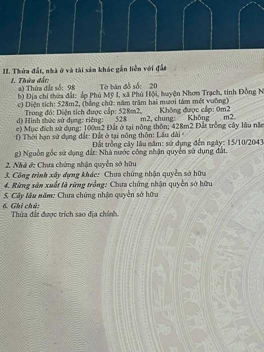 Đất xã Phú Hội, Nhơn Trạch - Cơ hội đầu tư vàng