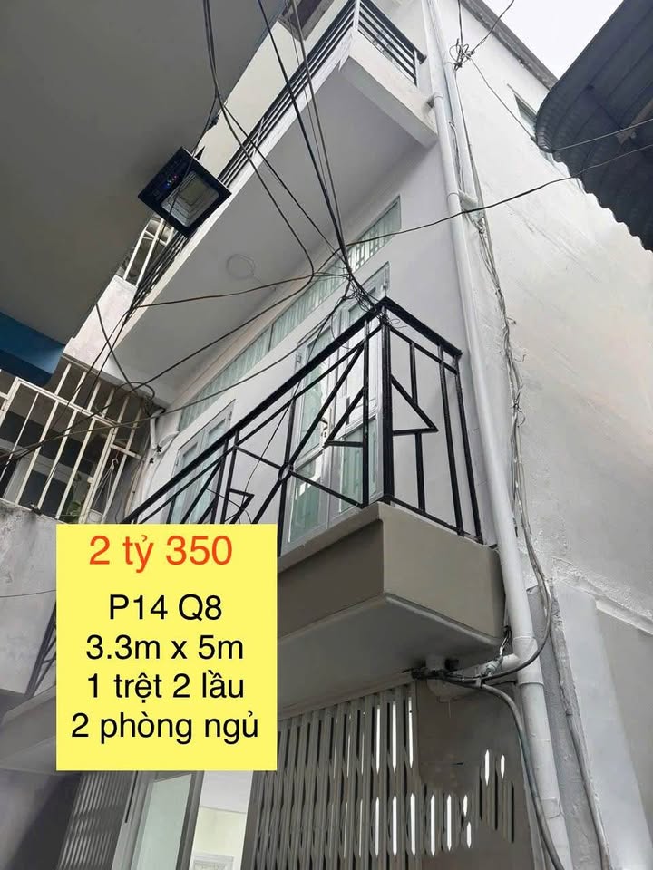 Nhà 2 lầu Quận 8 giá chỉ 2.35 tỷ - Sổ riêng, không quy hoạch, vào ở ngay!