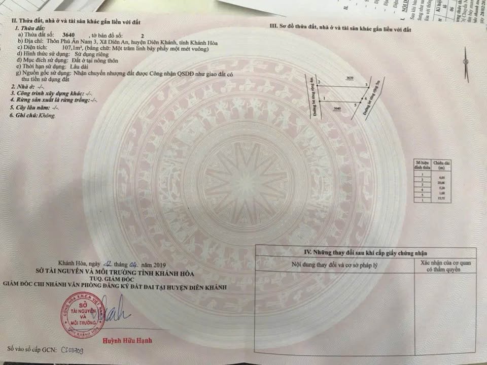 Đất vuông vắn 2 mặt tiền, Diên An chờ đón chủ mới!