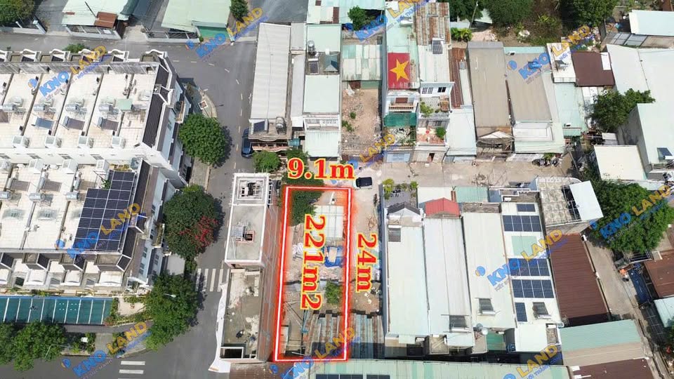 Bán đất thổ cư 221m2, mặt tiền 9.1m đường Võ Thị Sáu, Dĩ An, Bình Dương