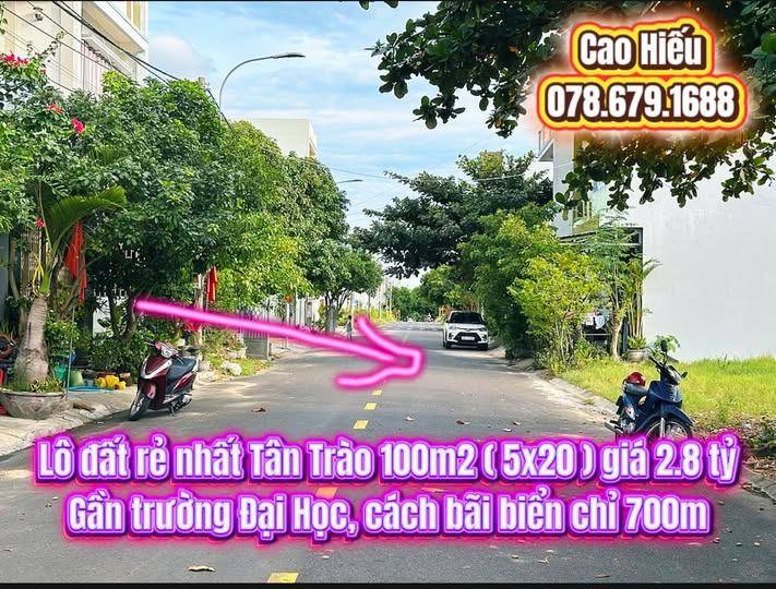 Cần bán gấp lô đất siêu đẹp tại Tân Trào, Tuy Hòa, diện tích 100m2, giá 2,8 tỷ, gần biển