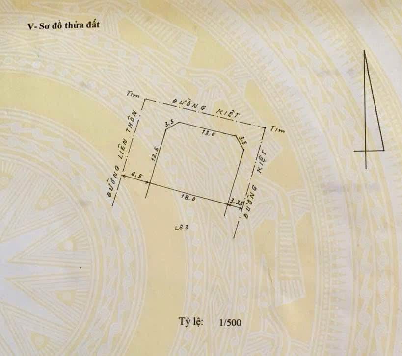 Bán lô đất 3 mặt tiền ngay Cổng Triều Sơn Tây, Thừa Thiên Huế, cạnh Khu Quy hoạch Hương An