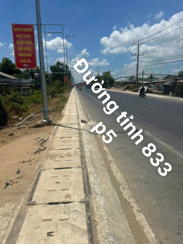 Mặt tiền đường 833, Tân An, Long An - Vị trí đắc địa, sinh lời bền vững