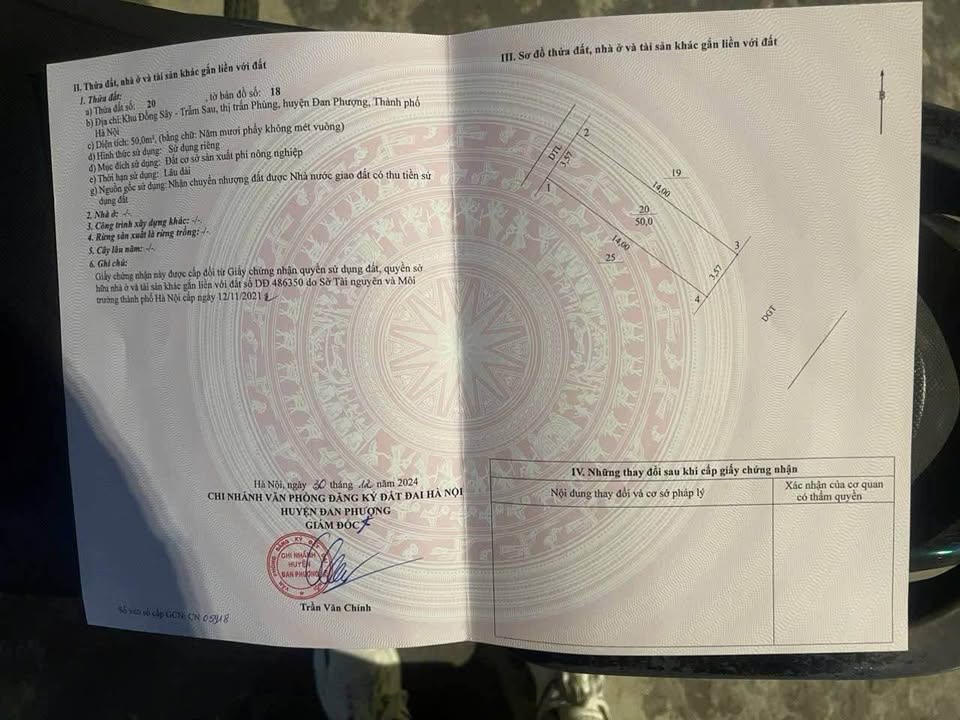 Đất vàng Đồng Sậy 50m2, mặt tiền 3.57m, hướng Đông Nam - Siêu phẩm có một không hai