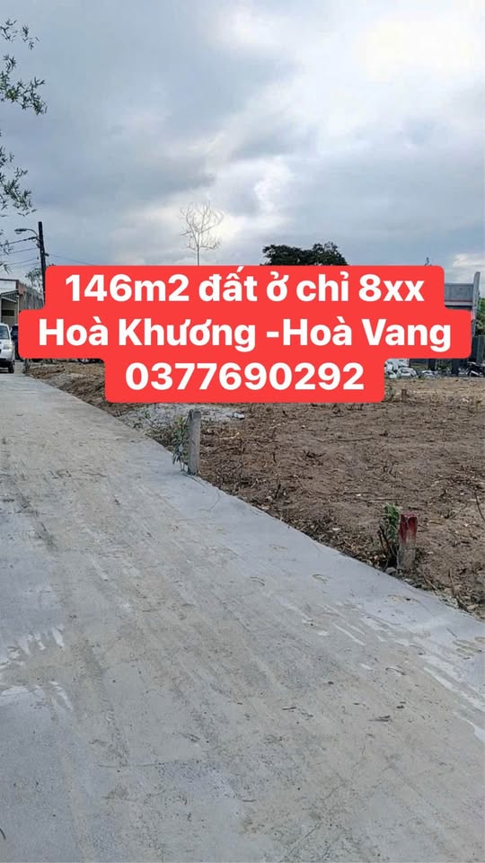 Bán đất thổ cư 146m2 tại thôn 5, xã Hoà Khương, huyện Hoà Vang, Đà Nẵng