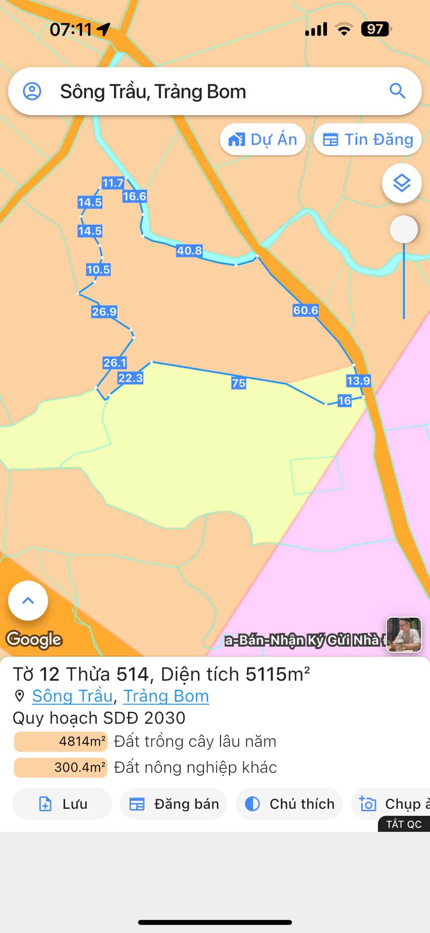 Đất Trảng Bom mặt tiền 74m giá 4 tỷ - Xe tải vi vu