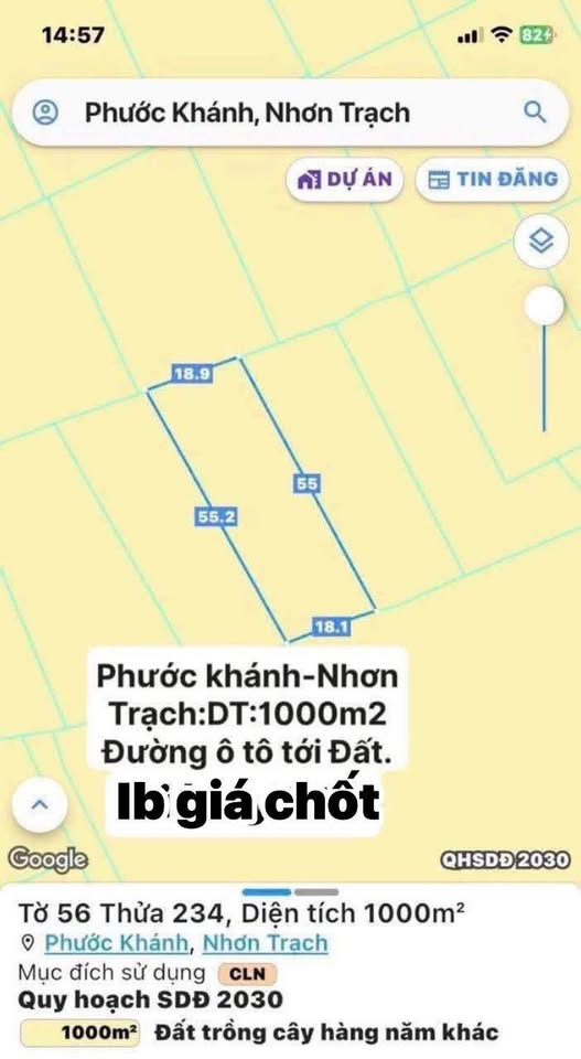 Đất vàng Đại Phước 1000m2, đường ô tô, sẵn sàng đón bạn