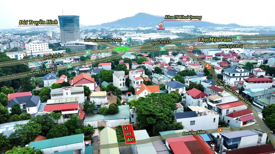 Bán đất vuông vắn 72m2 mặt tiền 7m tại Mậu Lâm, Vĩnh Yên