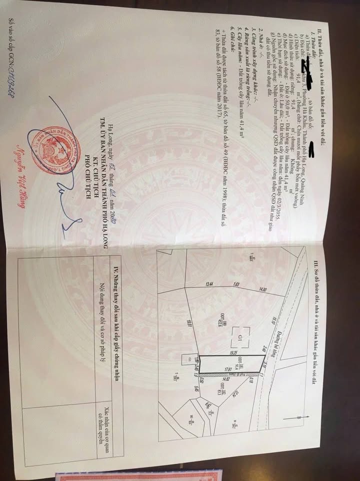 Bán đất 90m2 mặt tiền 5m, 2 mặt tiền tại Hà Khẩu, Hạ Long