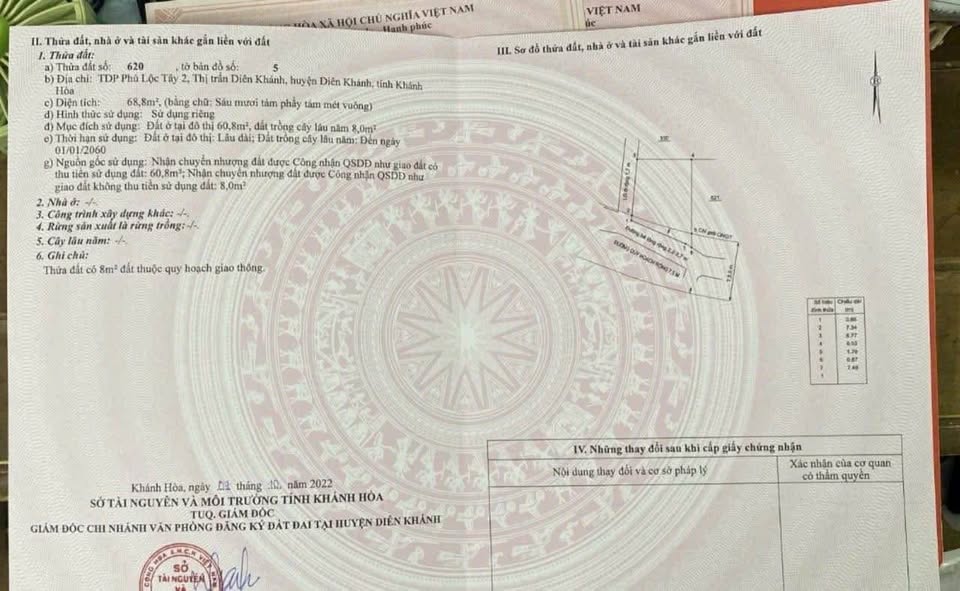 Đất lô góc Diên Khánh, tiềm năng sinh lời, an cư lý tưởng