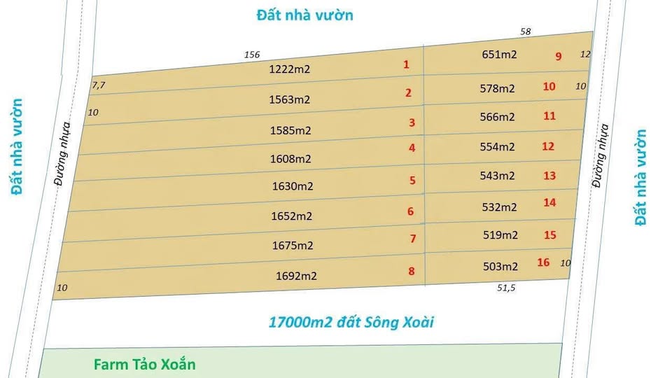 Sập sàn 16 lô đất ven sông Xoài, Phú Mỹ - Giá siêu mềm, gọi Ngọc chốt đơn