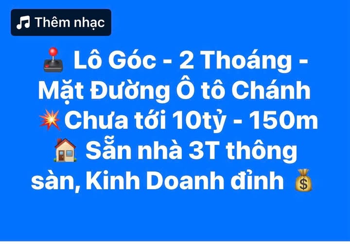 Nhà lô góc Đại Lộ Thăng Long, kinh doanh đỉnh, ô tô tránh, sổ đỏ trao tay
