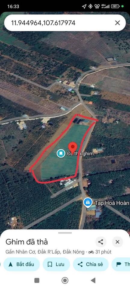 Vườn xanh trung tâm Nhân Cơ - Đất trắng, ao bạt, điện nước đầy đủ