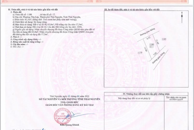 Bán nhanh đất vàng Tân Lập, Thái Nguyên - 83m2, mặt tiền rộng, giá tốt