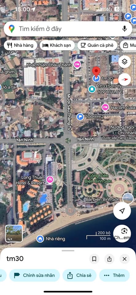 Bán đất biển K2 - 93m2 - Gần Biển Bình Sơn, Phan Rang - Giá tốt