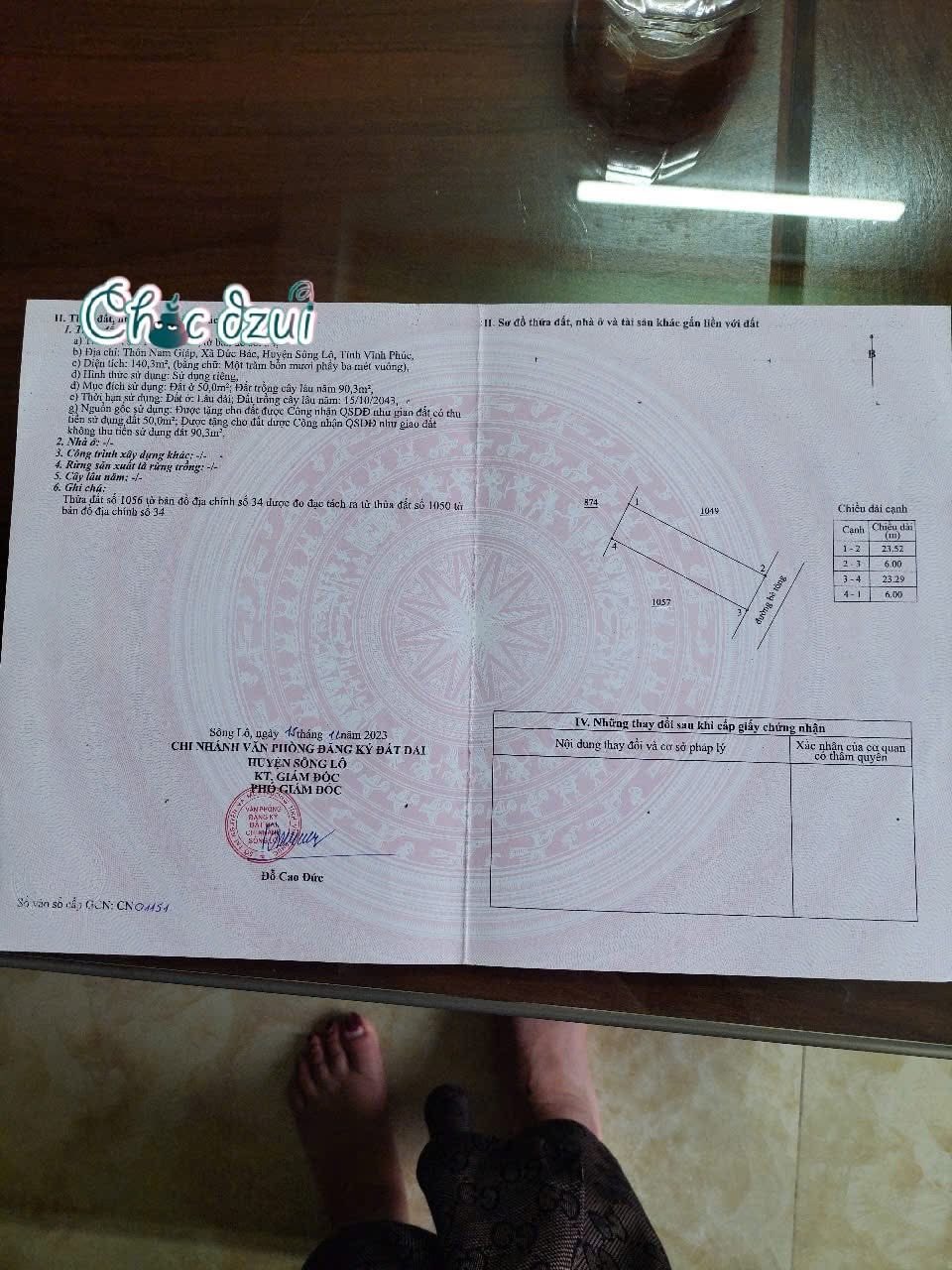 Bán đất nở hậu 140m2, mặt tiền 6m, đường ô tô tránh tại Đức Bác, Sông Lô, Vĩnh Phúc