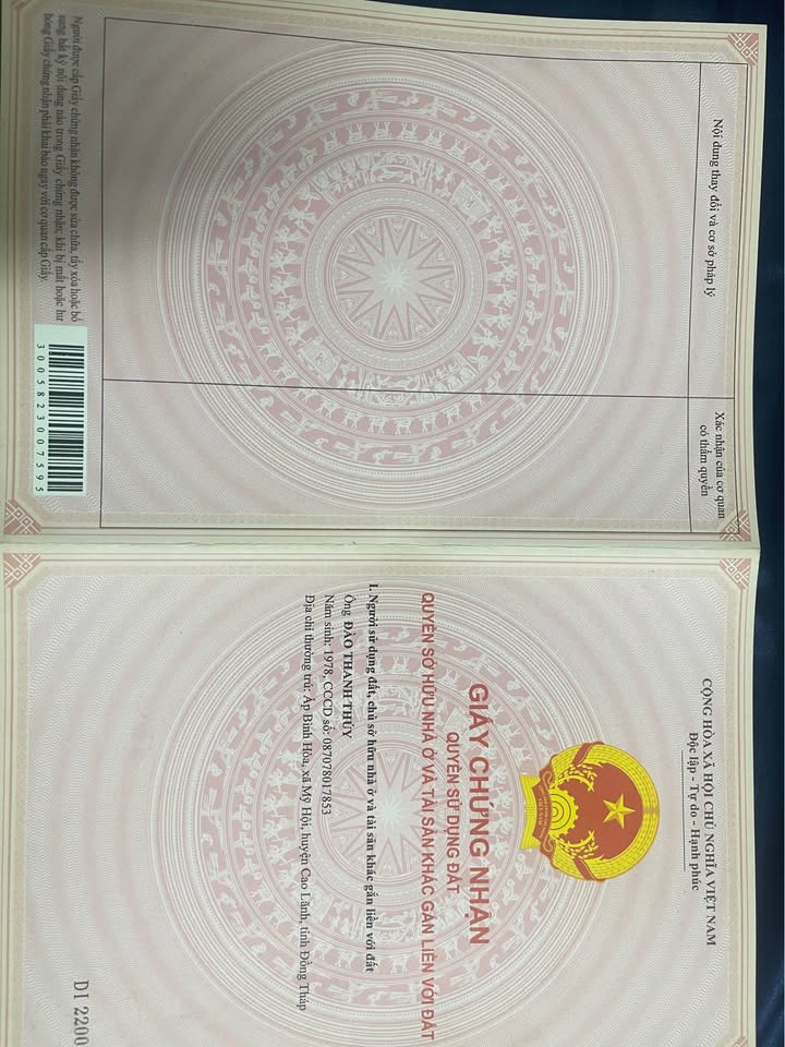 Bán gấp 5000m2 đất vị trí đắc địa tại Mỹ Đông, Tháp Mười, Đồng Tháp