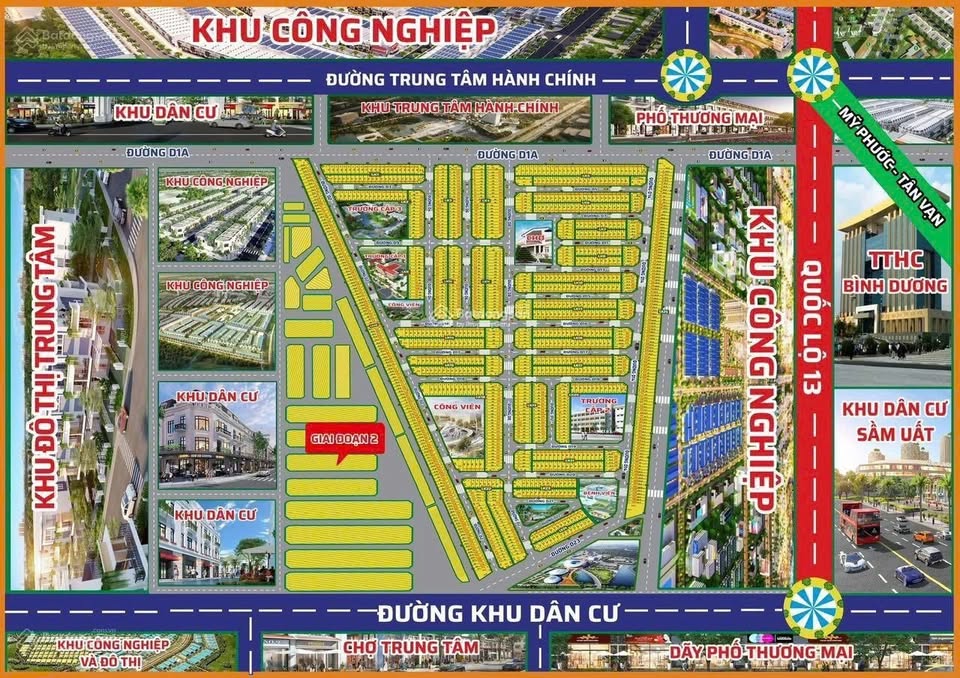 Bán đất 95m2 full thổ cư, sổ sẵn tại KCN Bàu Bàng, Bình Phước