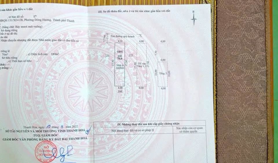 Bán nhà 3 tầng tại mặt bằng 131, phường Đông Hương, Thanh Hóa