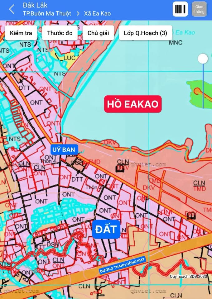 Đất Eakao, Buôn Ma Thuột, 690 củ, thổ cư 60m2, đường thông, dân kinh ở kín