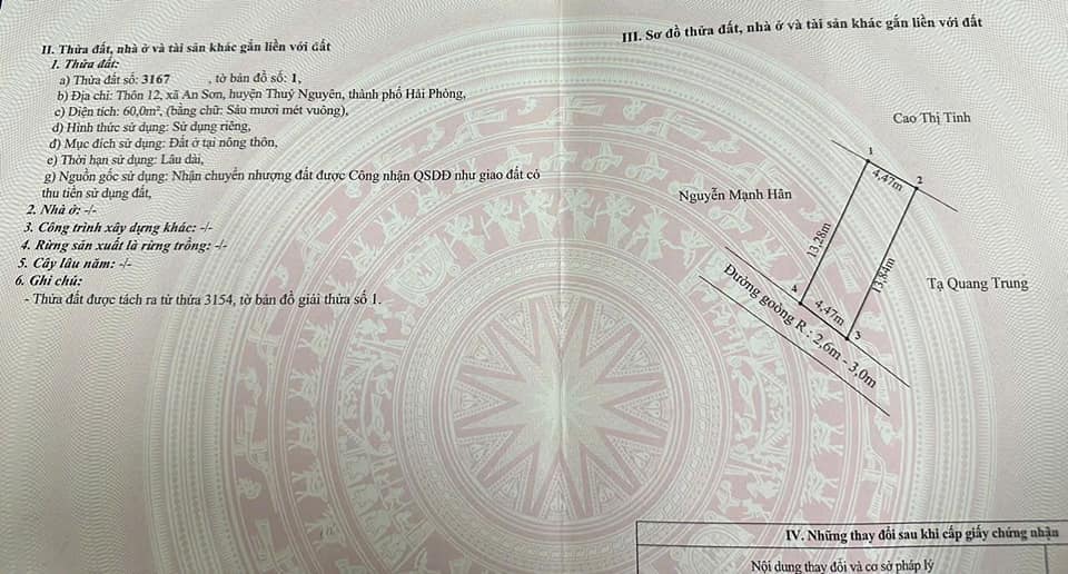 Đất vàng An Sơn, Thủy Nguyên - Giá hời, ô tô tận cửa