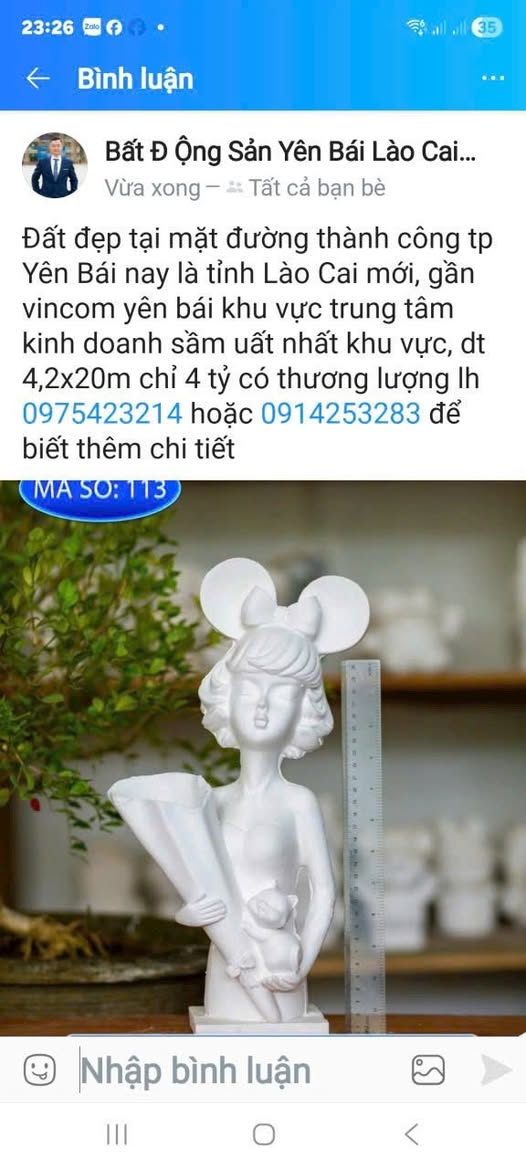 Đất vàng Yên Bái, mặt đường kinh doanh sầm uất, giá hời 4 tỷ