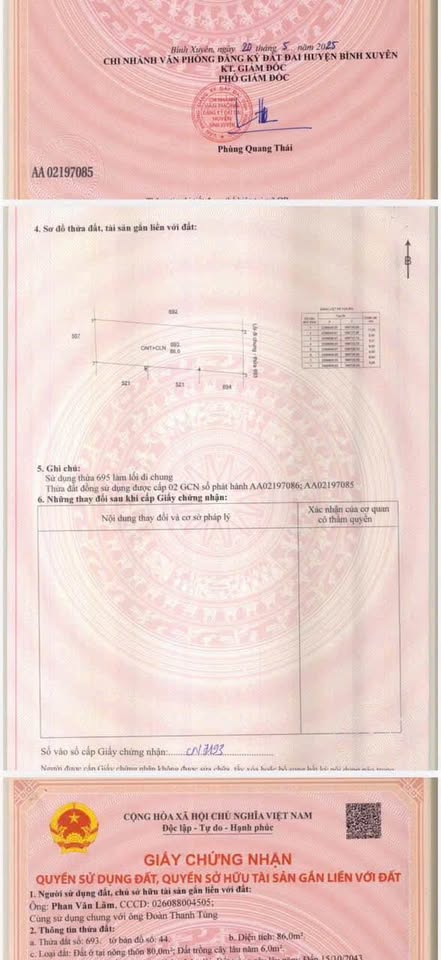Đừng bỏ lỡ lô đất 86m2 tại Ba Mô, Hương Sơn, Bình Xuyên