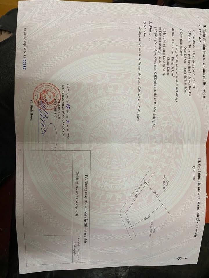 Đất 2 mặt tiền trung tâm Nam Đồ Sơn - Sẵn sàng sang tên nhanh chóng