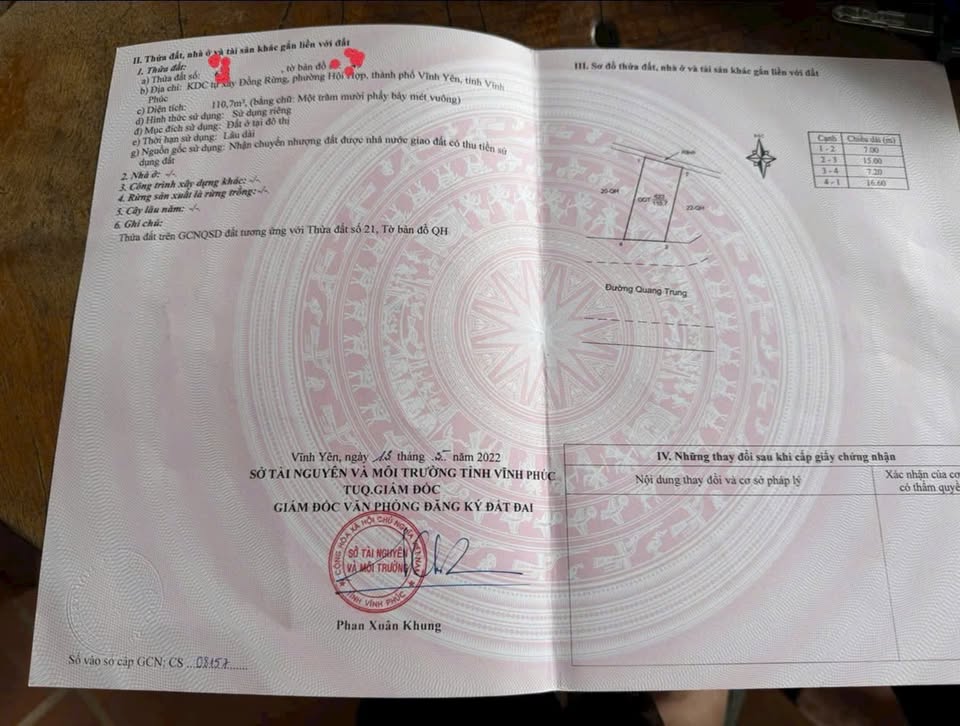 Bất động sản Vĩnh Phúc - Đất vàng đường Quang Trung, sẵn sàng phát triển