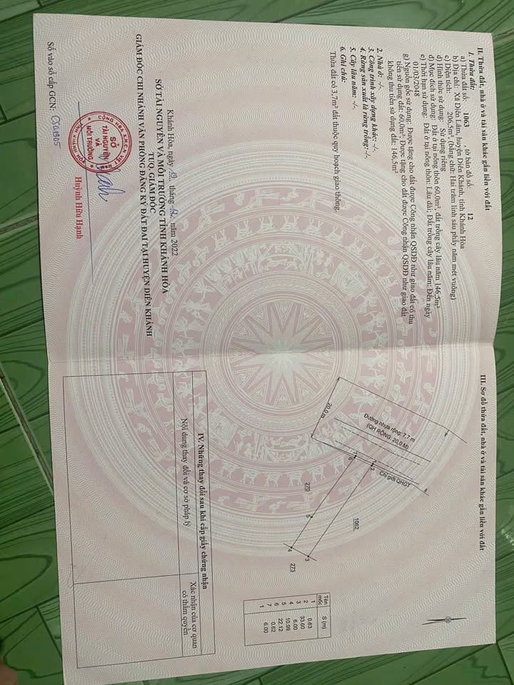 Đất vàng Diên Lâm mặt tiền 7m, giá hời chỉ 1,1 tỷ, cơ hội sở hữu ngay