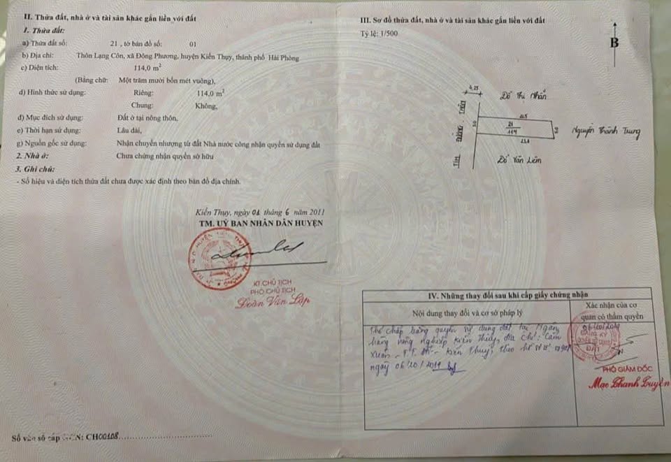 Đất đẹp Lạng Côn, Dương Kinh, mặt tiền 5m, đường 9m, giá tốt