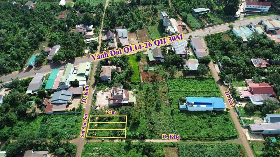 Bán đất góc 2 mặt tiền đường KA8, Phường Tân An, Đắk Lắk - 1.85 tỷ