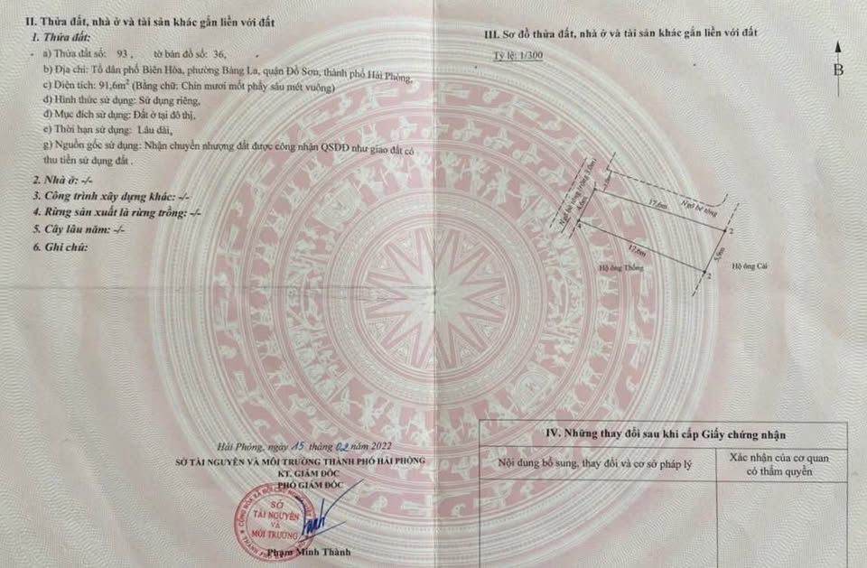 Bán lô góc đẹp trung tâm Bàng La, Đồ Sơn - 91.6m2, ngang 4.6m