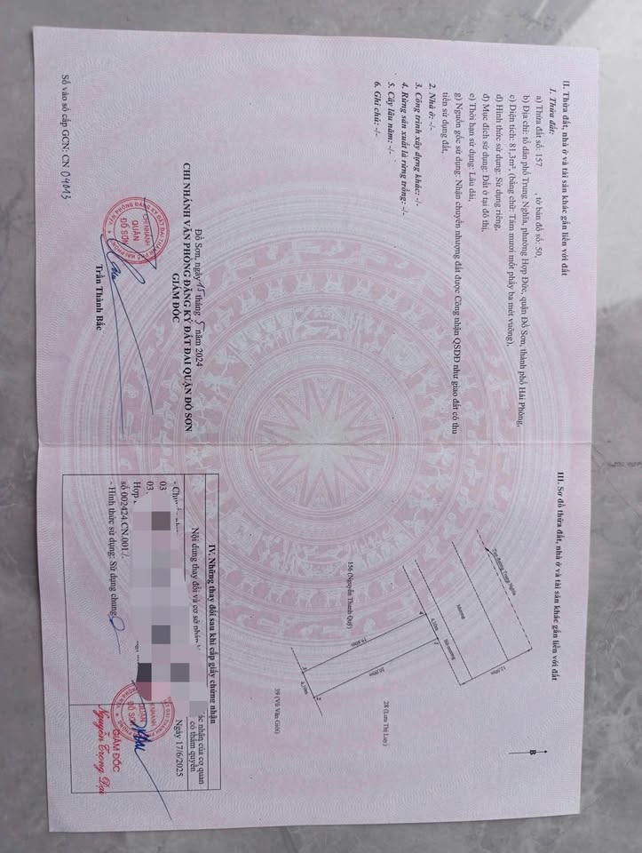 Bán đất mặt đường Trung Nghĩa, Đồ Sơn - 81.3m2, hướng Tây Bắc, giá 2.2 tỷ