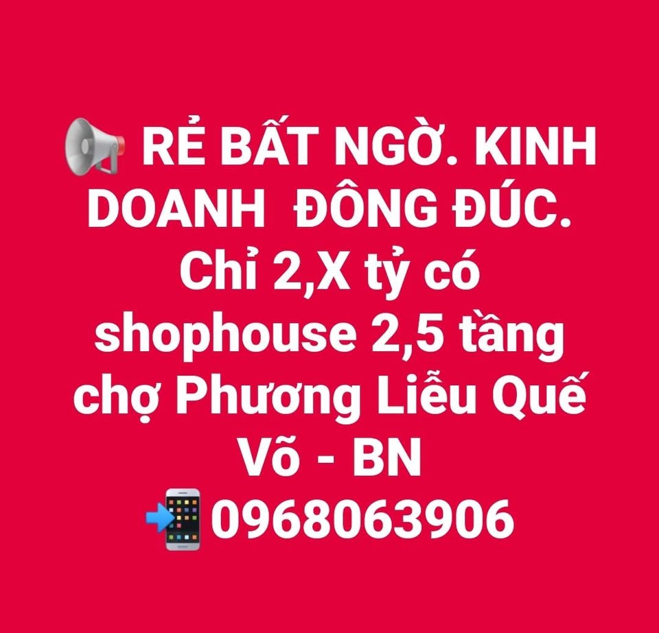 Chợ Phương Liễu - Kinh doanh đỉnh cao, nhà 2.5 tầng 100m2, giá 2.x tỷ