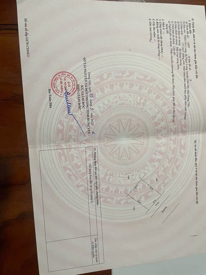 Bán gấp đất Chi Long, Yên Mỹ - Mặt tiền siêu rộng, nhà xưởng sẵn sàng, giá chỉ 5.2 tỷ