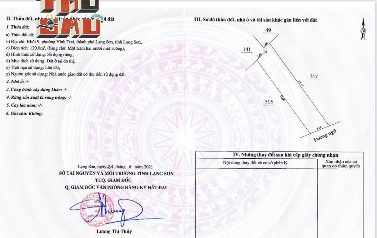 Sở hữu ngay 2 lô đất vàng ngõ Mỹ Sơn, Lạng Sơn ô tô đỗ cửa, tiềm năng sinh lời cao