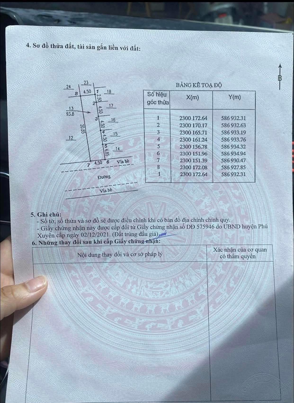 Đất đấu giá Phượng Dực - Sát TTTM, 93.8m2 - Cơ hội có 1-0-2