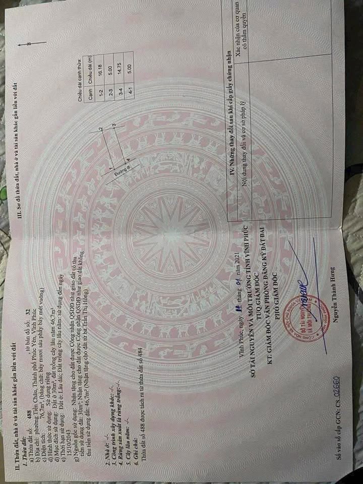 Đất vàng Phúc Yên, mặt tiền rộng, ngõ ôtô, giá tốt