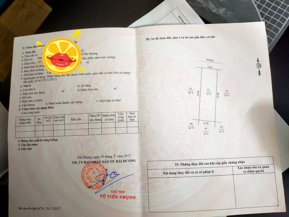 Bán đất đô thị 67.5m2 mặt tiền 4.5m, phường Ngọc Châu, TP Hải Dương - 2.65 tỷ