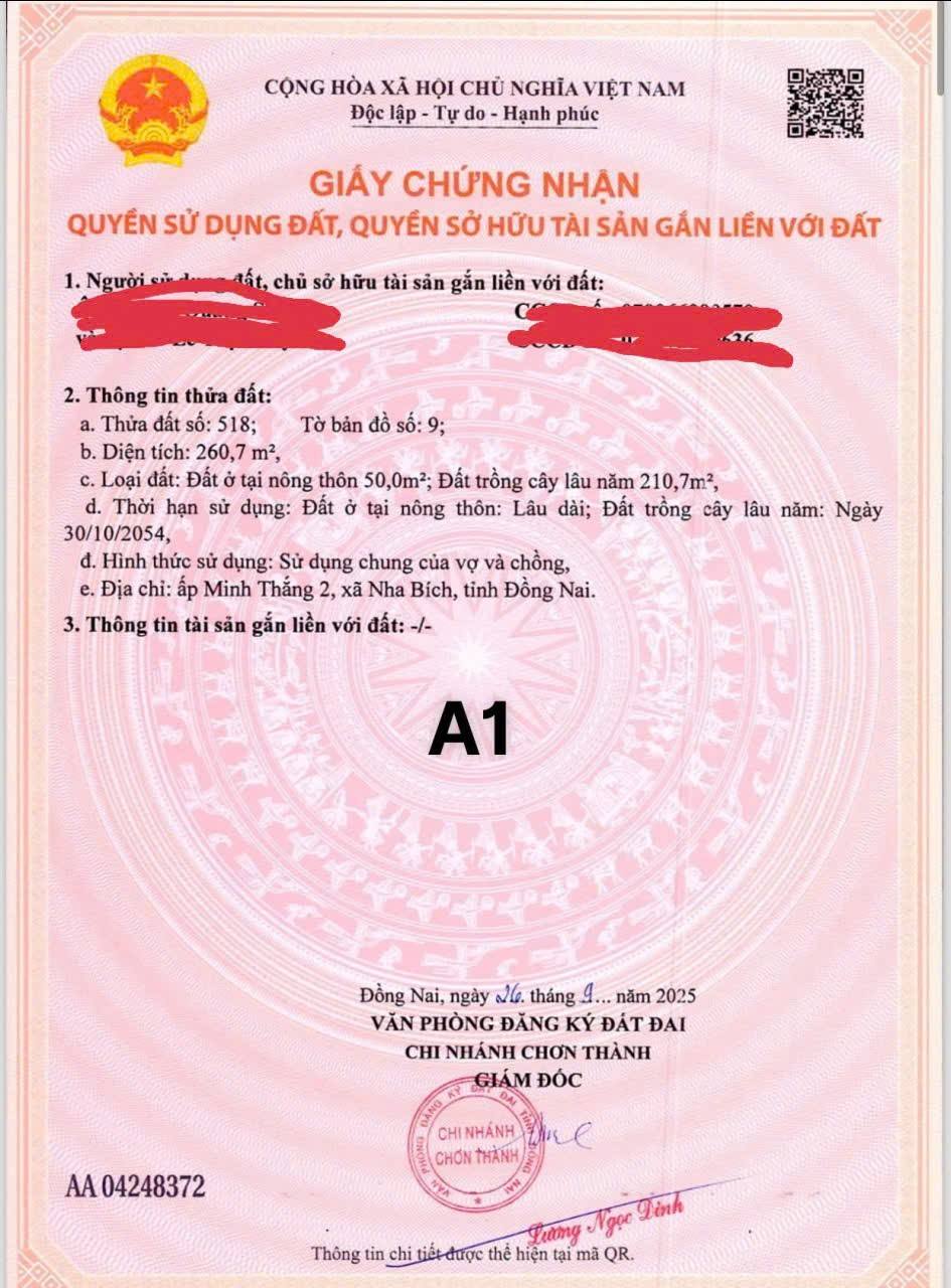 Bán 12 lô đất nền sổ sẵn Minh Thắng, Bình Phước - 390 triệu/ lô