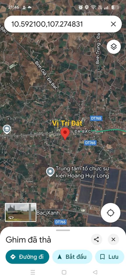 Đất sào 7400m2 mặt tiền nhựa 64m, nở hậu, sổ hồng riêng, giá 8,5 tỷ