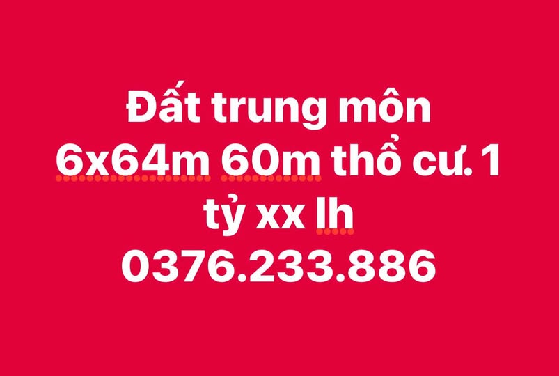 Đất vàng Trung Môn - Dài miên man, vuông vắn, sẵn sàng đón nhà đầu tư